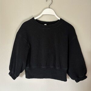 Lululemon Black Textured Sweatshirt Pullover